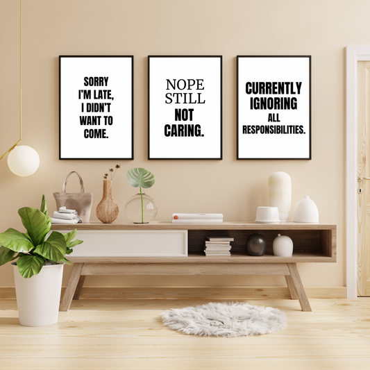 Zero Apologies Club Bundle - Framed Premium Posters