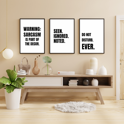 Resting Sass Face Bundle - Framed Premium Posters